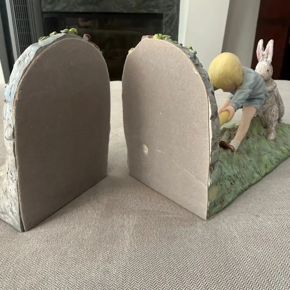 Disney Winnie the Pooh & Christopher Robin Bookends with Rabbit Friends